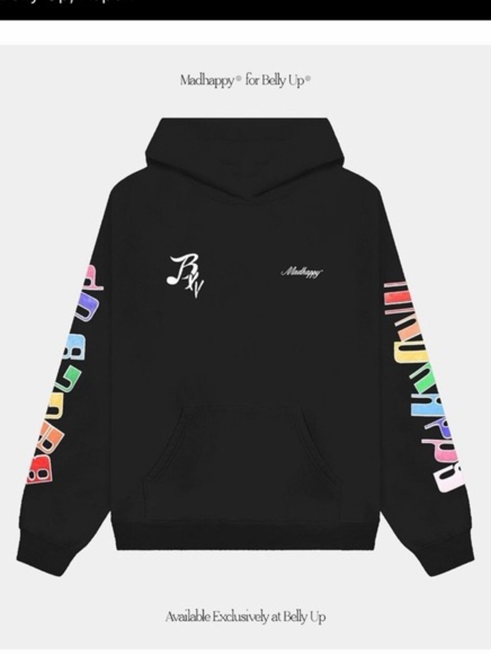 Madhappy x Belly Up Aspen Collab Limited Edition Black Hoodie Sweatshirt
